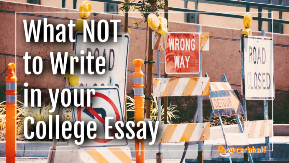 what not to start your college essay with